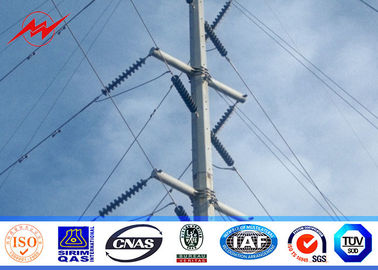 Chine 132kv Octagonal  Electrical Galvanized Steel Telescopic Pole AWS D1.1 For Power Line Project fournisseur