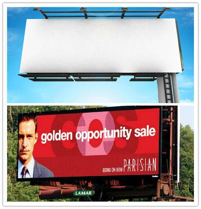 La publicité extérieure de panneau d'affichage de bord de la route multi de couleur, panneau d'affichage de structure métallique 1