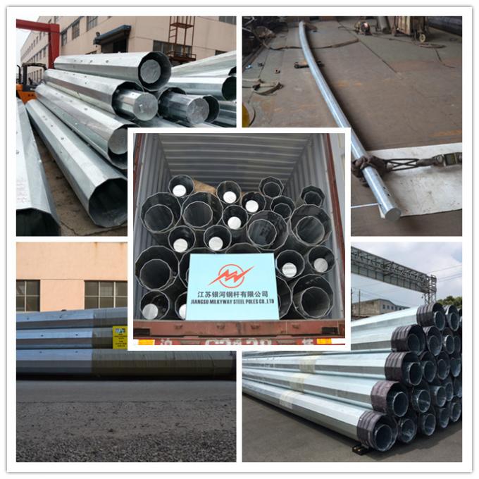 métal Polonais en acier tubulaire de tuyau d'acier de la grâce 65 de Polonais galvanisé par 17m ASTM A123 de transport d'énergie 1
