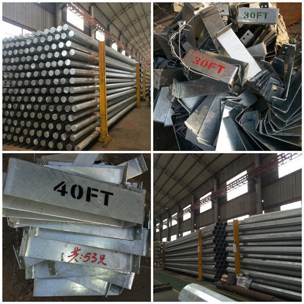 métal Polonais en acier tubulaire de tuyau d'acier de la grâce 65 de Polonais galvanisé par 17m ASTM A123 de transport d'énergie 0