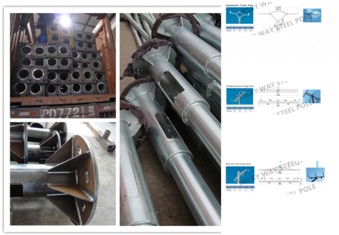 35 pieds de puissance de catégorie en acier une de Polonais protègent la galvanisation de niveau Polonais en acier électrique 6