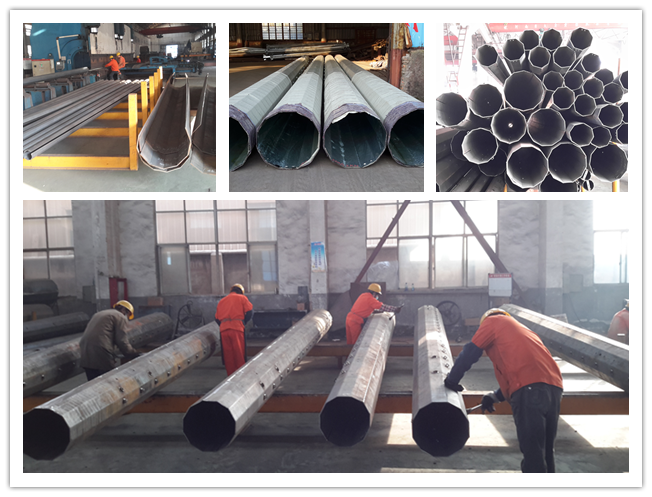 15m 1200 Dan Electrical Galvanized Steel Pole pour la ligne extérieure 1 de distribution