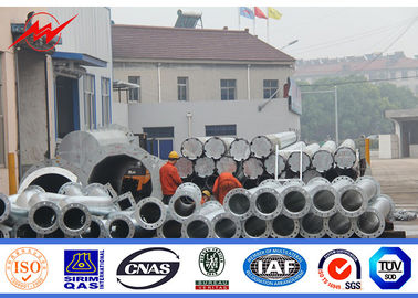 Chine 12m pôle de distribution galvanisé en acier électrique pôle de puissance bras croisé fournisseur