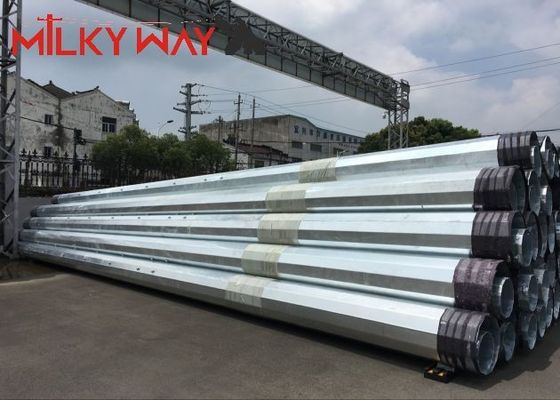 Chine Distribution de l'électricité Pole en acier électrique 35FT 40FT finition galvanisée à chaud fournisseur