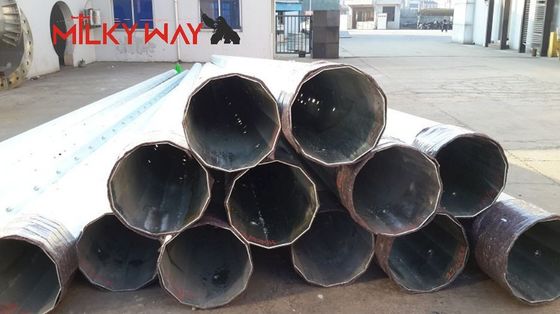 qualité  33KV Tubular Octagonal Steel Power Pole with 500 Kg Design Load and Wind Speed 160km/h Earthquake Resistant Usine
