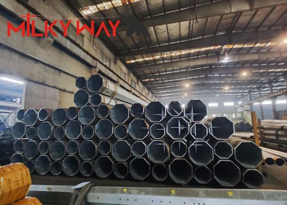 qualité  Three-Section Galvanized Monopole Tower for Communication Distribution Usine