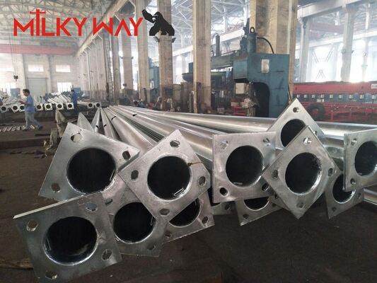 Qualité  Customizable Street Light Poles with Lengths up to 14 Meters Without Slip Joint and Multiple Flange Mounted or Planted Type Options Usine