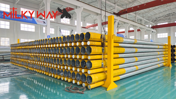 Qualité  High-Strength Q460 Octagonal Hot-Dip Galvanized Steel Pole for 69kV Power Transmission Lines Usine