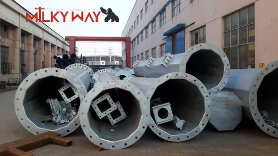 16m 18m Hauteur pôle électrique conique 5mm Épaisseur ASTM A123 Norme de galvanisation fournisseur