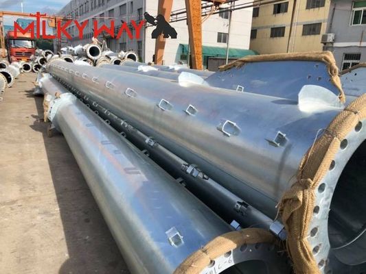 16m 18m Hauteur pôle électrique conique 5mm Épaisseur ASTM A123 Norme de galvanisation fournisseur