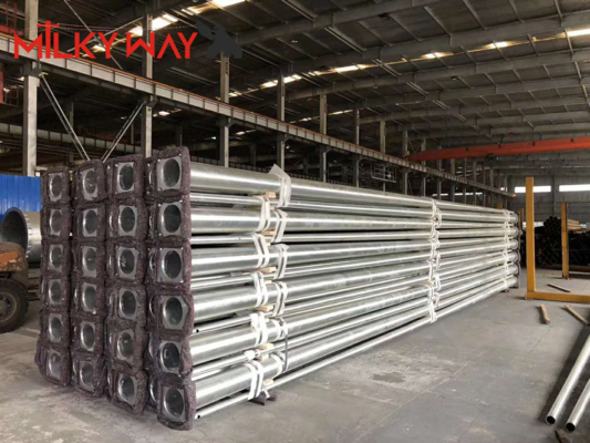 16m 18m Hauteur pôle électrique conique 5mm Épaisseur ASTM A123 Norme de galvanisation fournisseur