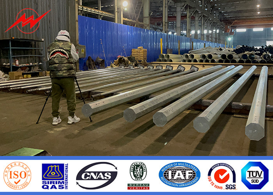 16.80m Steel Power Pole avec 6 mm d'épaisseur et 625 mm de diamètre de cul fournisseur