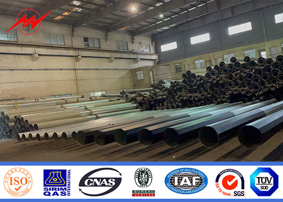 16.80m Steel Power Pole avec 6 mm d'épaisseur et 625 mm de diamètre de cul fournisseur