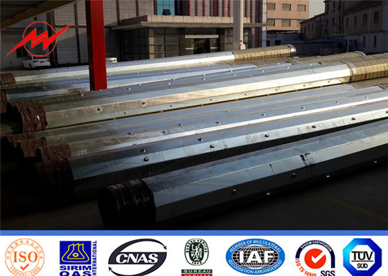 16.80m Steel Power Pole avec 6 mm d'épaisseur et 625 mm de diamètre de cul fournisseur