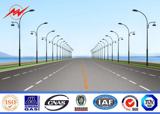 l'immersion chaude de degisn de Polonais de réverbère de taille de 6M-12M a galvanisé la surface