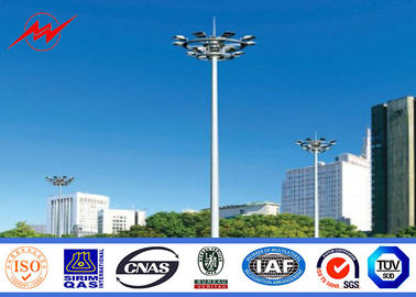 Mât du football polygonal de stade de la coutume 25m haut Polonais léger pour le port maritime