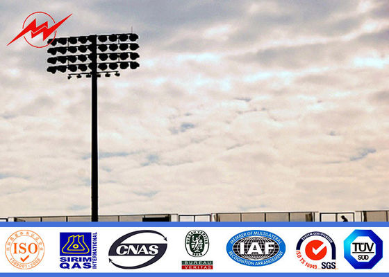 éclairage élevé de peinture d'aéroport de poteau de mât de stade de 30m avec le treuil