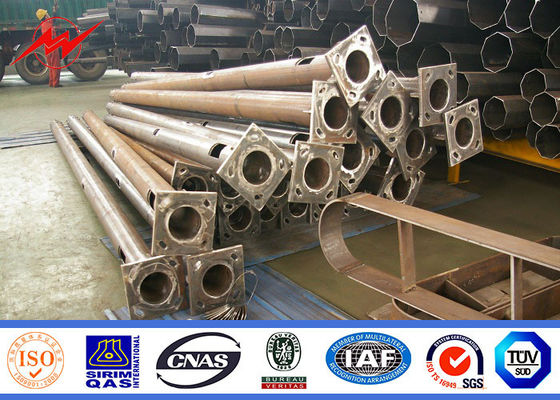 éclairage élevé de poteau de mât de centre de sports de revêtement de poudre de 25m avec le système de levage