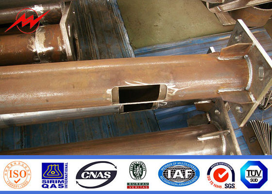 éclairage élevé de poteau de mât de centre de sports de revêtement de poudre de 25m avec le système de levage