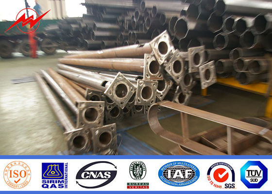 l'immersion chaude de bras simple de 8m a galvanisé le poteau en acier pour l'éclairage d'allée