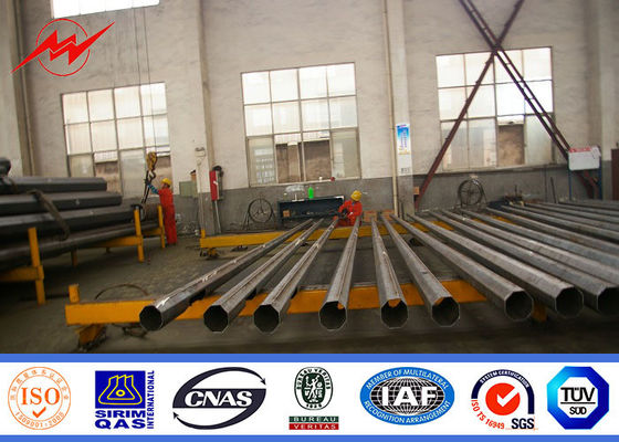 l'immersion chaude de bras simple de 8m a galvanisé le poteau en acier pour l'éclairage d'allée