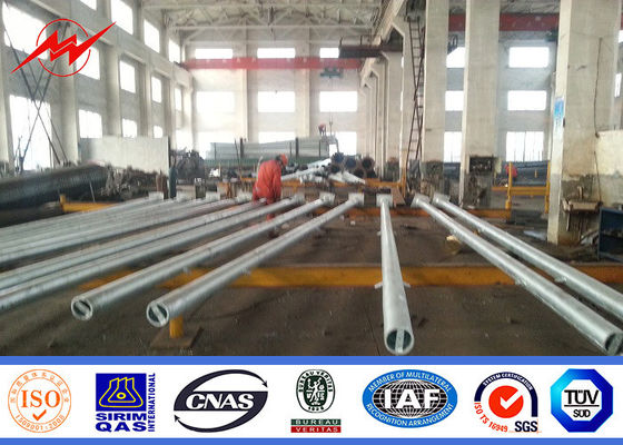 l'immersion chaude de double bras de 7m a galvanisé le poteau en acier pour l'éclairage routier