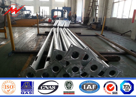 l'immersion chaude de double bras de 7m a galvanisé le poteau en acier pour l'éclairage routier