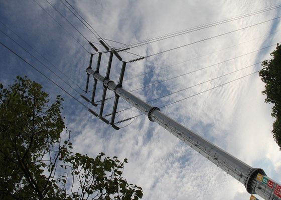 220kv Q345 a galvanisé le poteau de courant électrique pour la ligne électrique