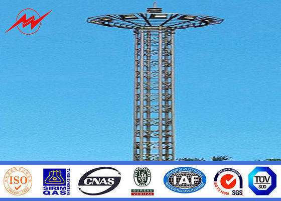 Mât Polonais d'énergie d'énergie solaire haut avec des garnitures et système d'ascenseur pour l'éclairage de port maritime