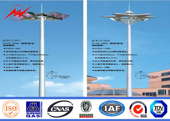 Haut mât Polonais de poteau tubulaire en acier en acier des poteaux Q345 pour le stade