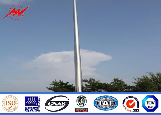 30m multisided poteau galvanisé de mât d'immersion chaude le haut avec le système de levage