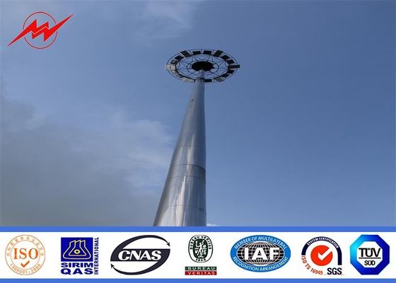 La haute poudre de manière a enduit de hauts poteaux d'éclairage de mât du système de levage