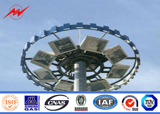 Mât se pliant extérieur Polonais de poteau de puissance haut avec le système de levage