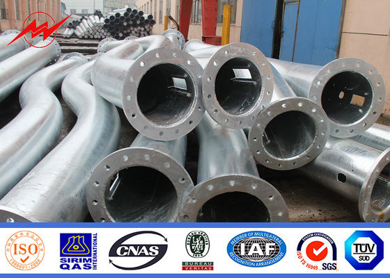 Section en acier de Polonais galvanisée par revêtement un de poudre du parc 6m avec le bras croisé