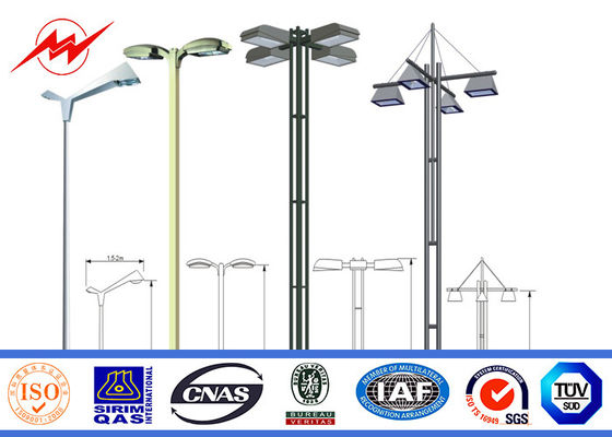 Section en acier galvanisée de peinture de HDG 3mm Polonais un pour l'éclairage de route