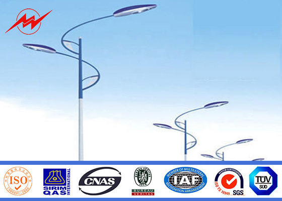 Le bras simple de résistance à la traction a galvanisé la route en acier Polonais léger avec 35m/s Windspeed