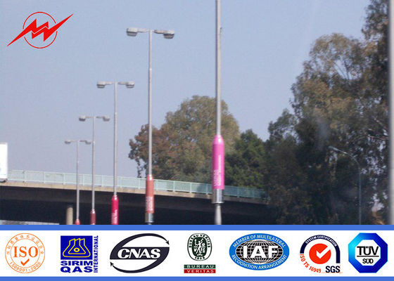 Le bras simple de résistance à la traction a galvanisé la route en acier Polonais léger avec 35m/s Windspeed