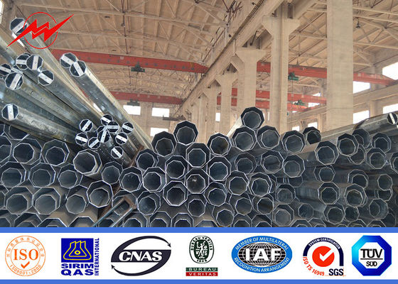 69 kilovolts courant électrique galvanisé Polonais, Polonais tubulaire en acier d'immersion chaude de 11,8 M