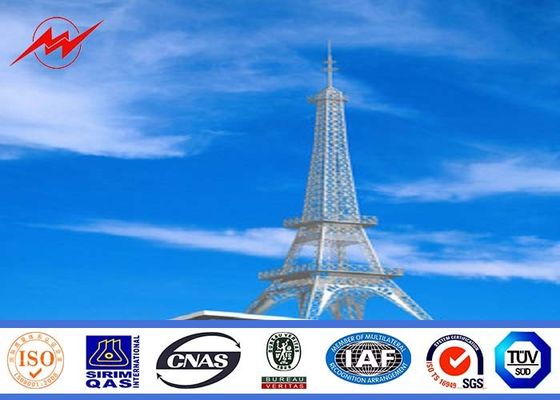 Tour unipolaire électrique en acier de télécommunication galvanisée par haute tension