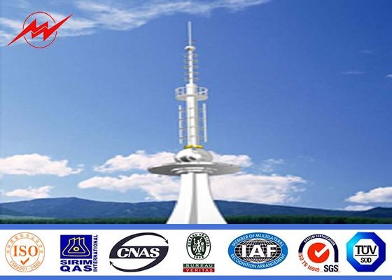 Tour mono de Polonais d'antenne cellulaire en acier de télécom pour la communication, OIN 9001