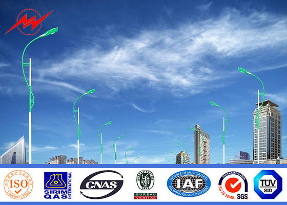 Réverbère solaire de route de bras 7m simple antichoc Polonais pour l'éclairage de campus