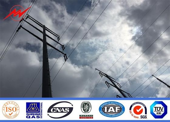 Utilités octogonales Polonais léger en acier 10kv - 400kv de l'électricité de galvanisation