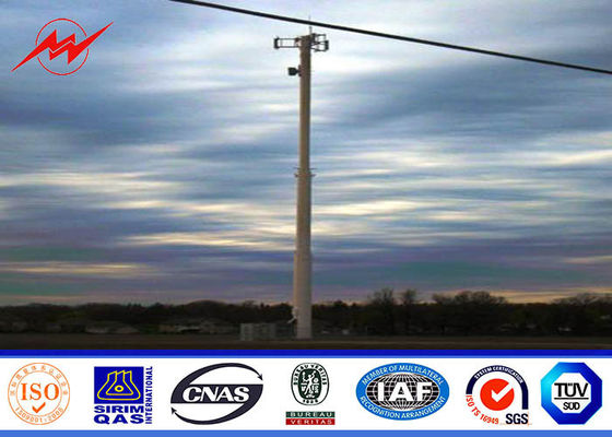 90ft coniques ont galvanisé la tour mono de Polonais, sections de la tour de communication mobile trois