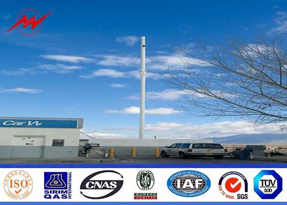 La tour mobile mono de téléphone portable de l'acier 100ft Polonais/a effilé/Polonais en acier à flasque