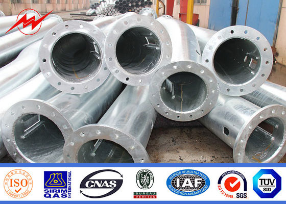 12m a galvanisé le revêtement carré de poudre de 2.5mm Polonais légers avec les bras croisés