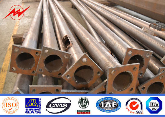 rue solaire d'épaisseur de 10m 3mm Polonais de service en acier avec le bras simple pour l'éclairage de parc