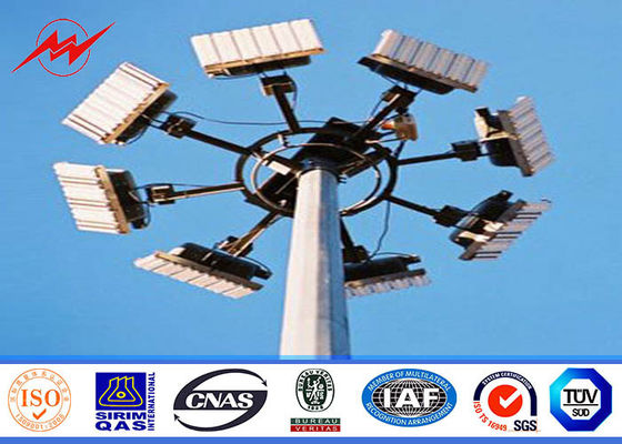 Haut mât Polonais de l'aéroport 30M HDG avec le double panneau de lanterne pour 100 mètres carrés d'éclairage de stade