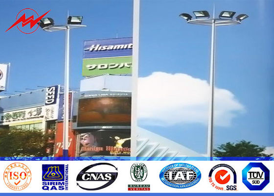 Mât rond Polonais des sections 22M de Differernt haut avec la protection d'échelle de plate-forme d'opération