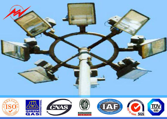 Mât rond Polonais des sections 22M de Differernt haut avec la protection d'échelle de plate-forme d'opération