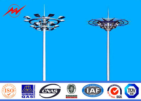 Poudre enduisant le haut mât Polonais, Polonais légers extérieurs commerciaux de 30M avec le système de levage